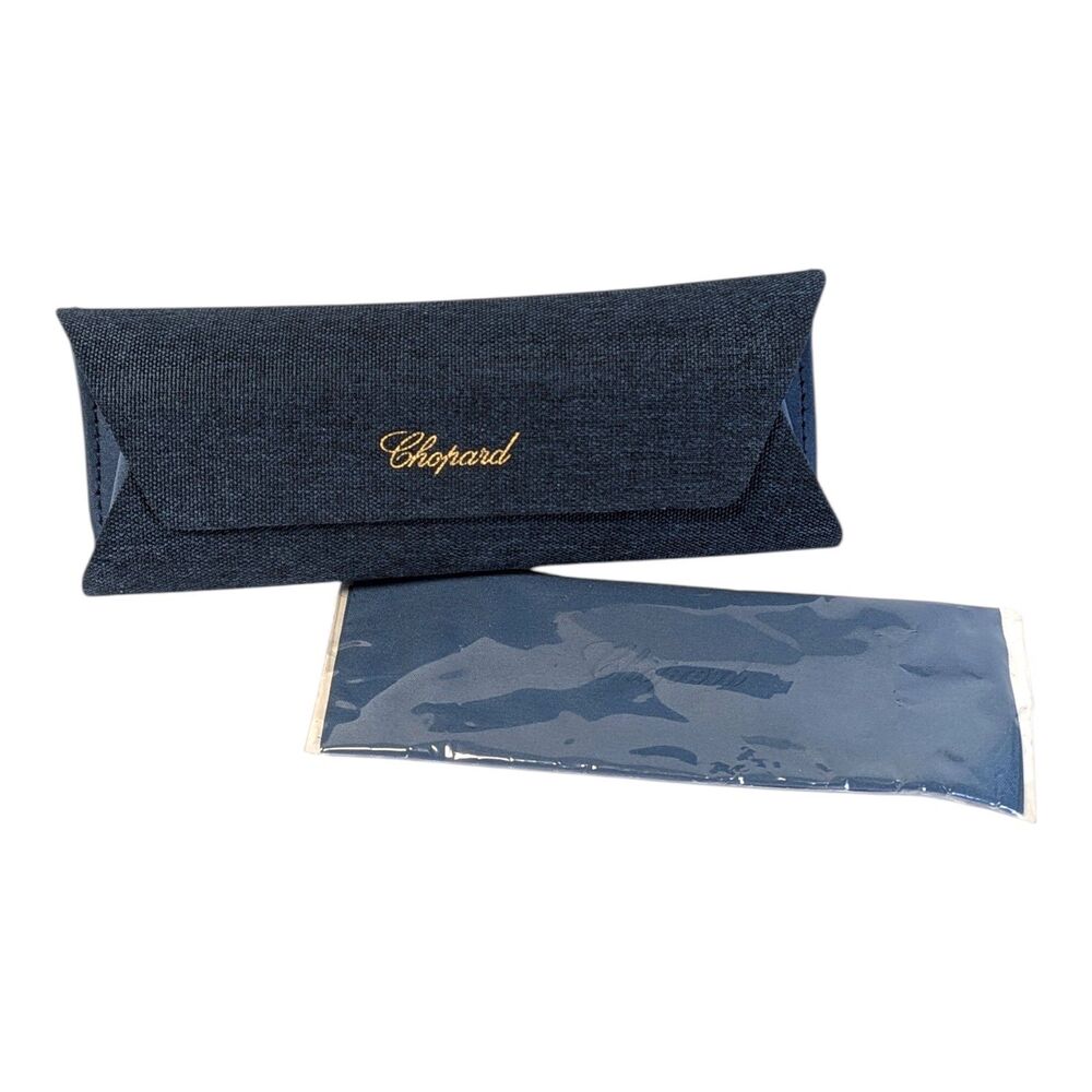 Chopard Navy Fabric Hard Case For Frames/Eyewear With Cloth